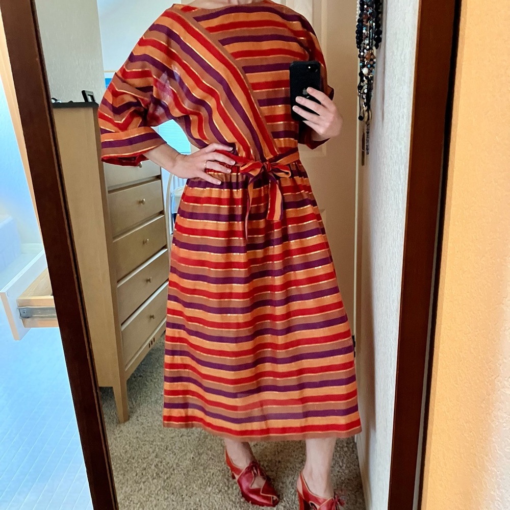 Fabulous 80’s Diane Von Furstenberg Striped Dress